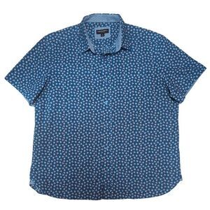 Hawaiian Style Pirate print Shirt XL Johnston and Murphy